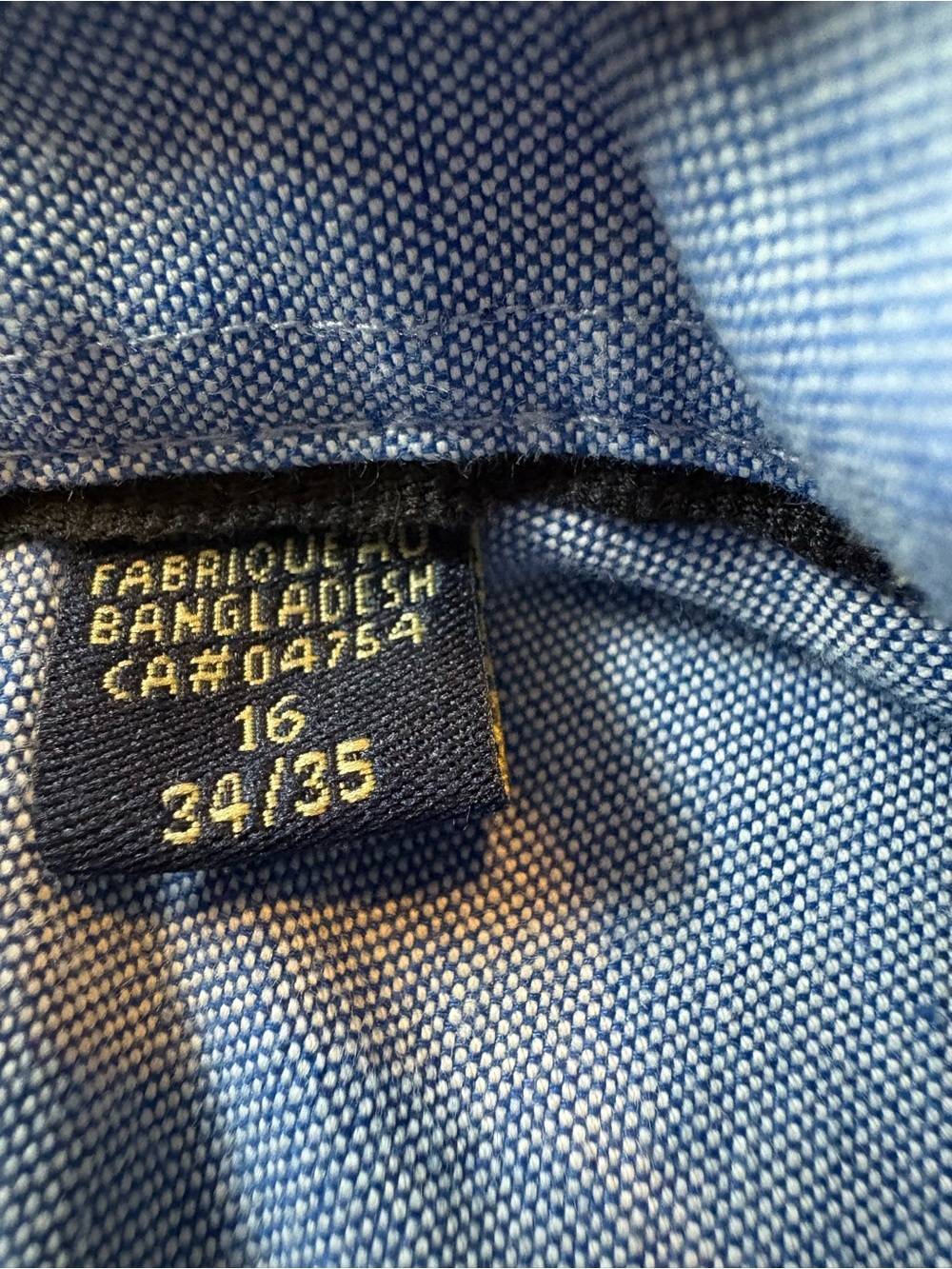 U.S. Polo Assn. Light Blue Long Sleeve Button Down Dress Shirt, Neck 16, 34-35 - Picture 9 of 11